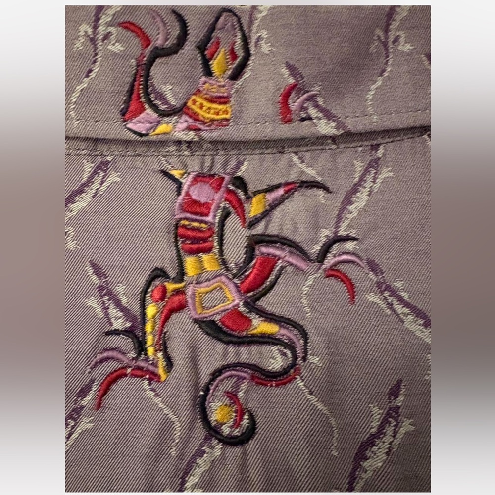 Robert Graham Gray Patterned Button Down Shirt - image 3